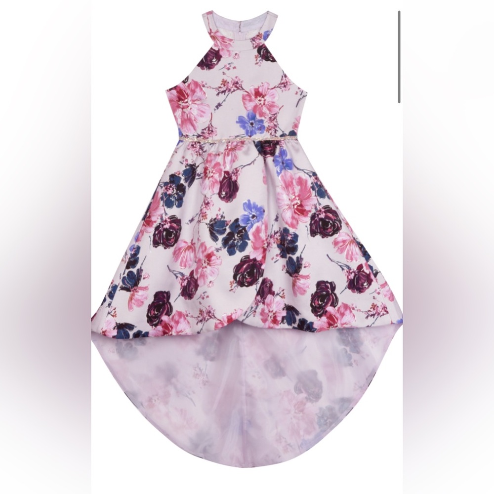 Rare Editions Mauve Mikado Girls Dress